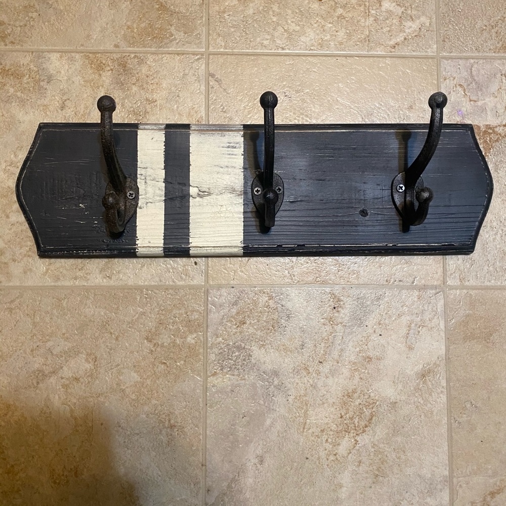 Hand painted antique coat hooks